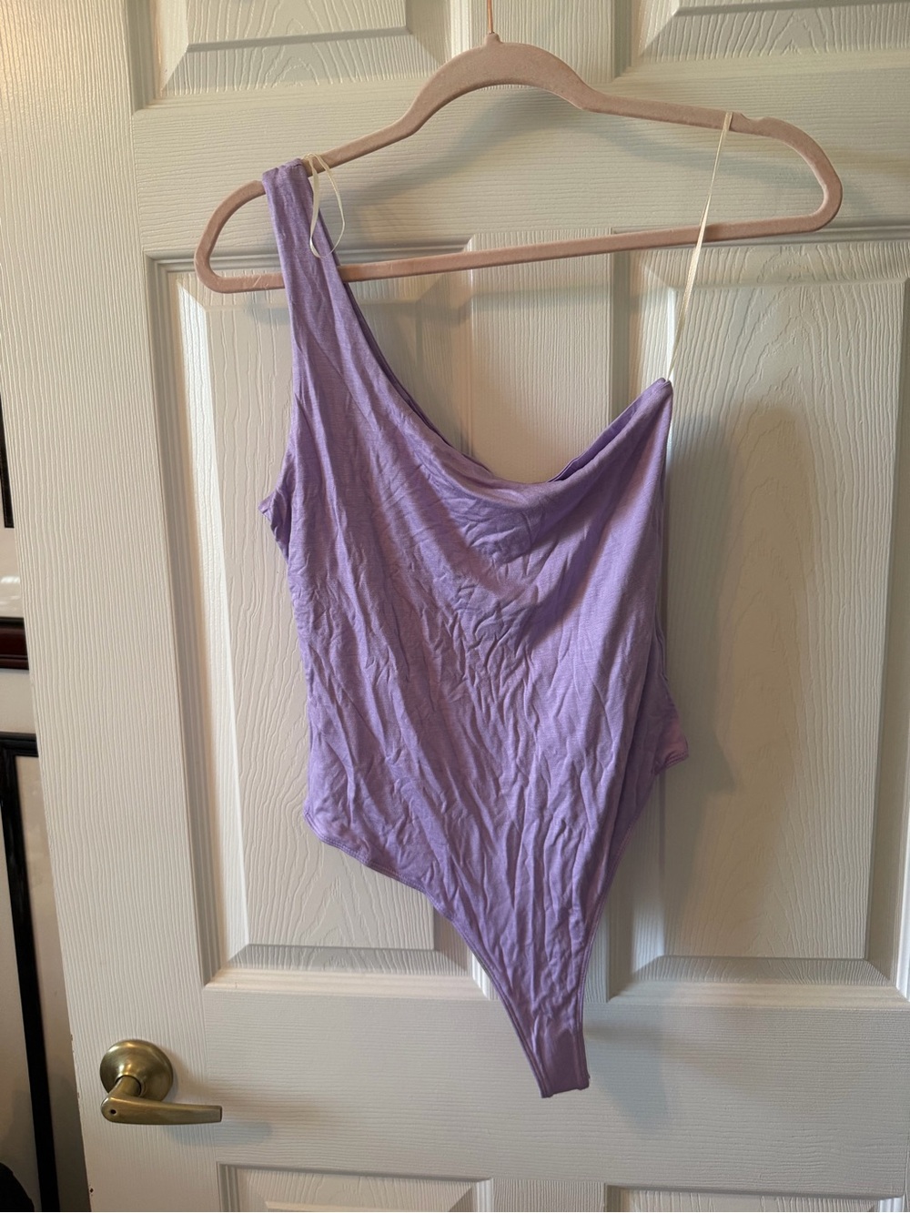 Vici Lavender Asymmetric One-Shoulder Bodysuit